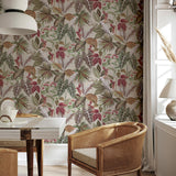 York Lorraine Neutral Tropical Wallpaper