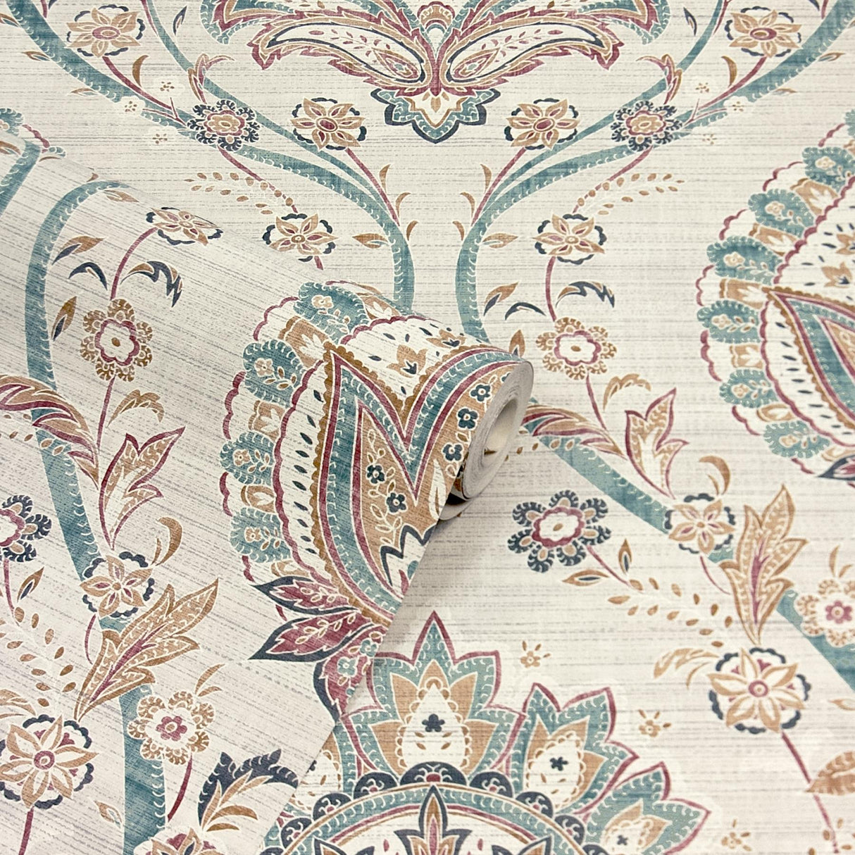 York Teigen Multicolor Floral Damask Wallpaper