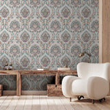 York Teigen Multicolor Floral Damask Wallpaper