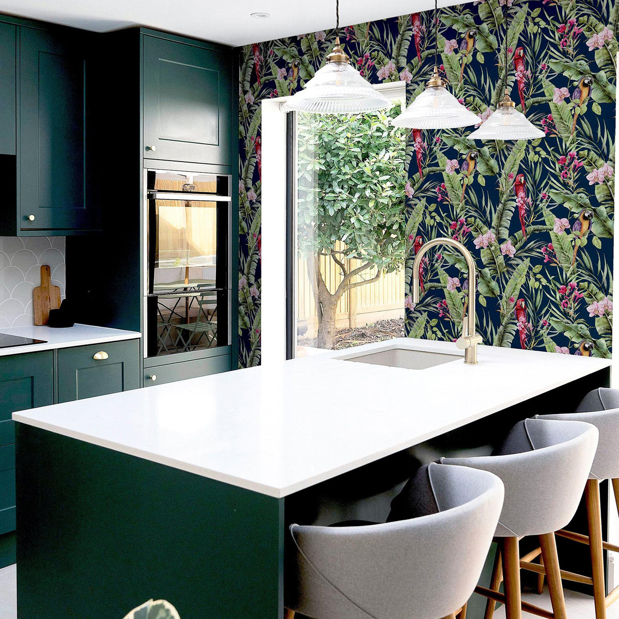 York Rudy Navy Pretty Polly Wallpaper