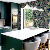 York Rudy Navy Pretty Polly Wallpaper