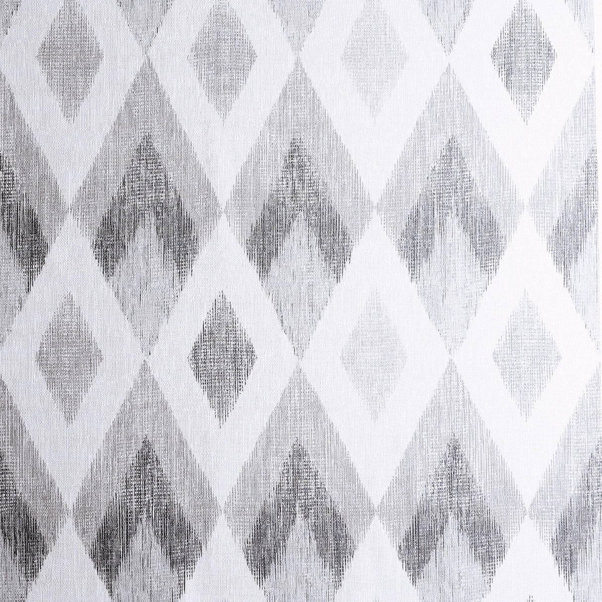York Fitzgerald Grey Ikat Diamond Wallpaper