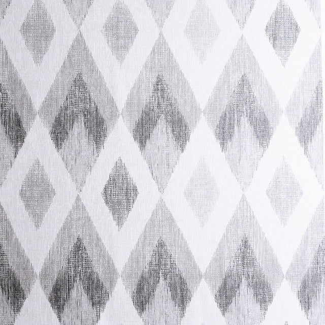 York Fitzgerald Grey Ikat Diamond Wallpaper