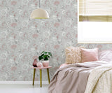 York Maggie Light Grey Cranes Wallpaper