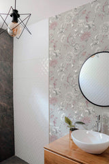 York Maggie Light Grey Cranes Wallpaper