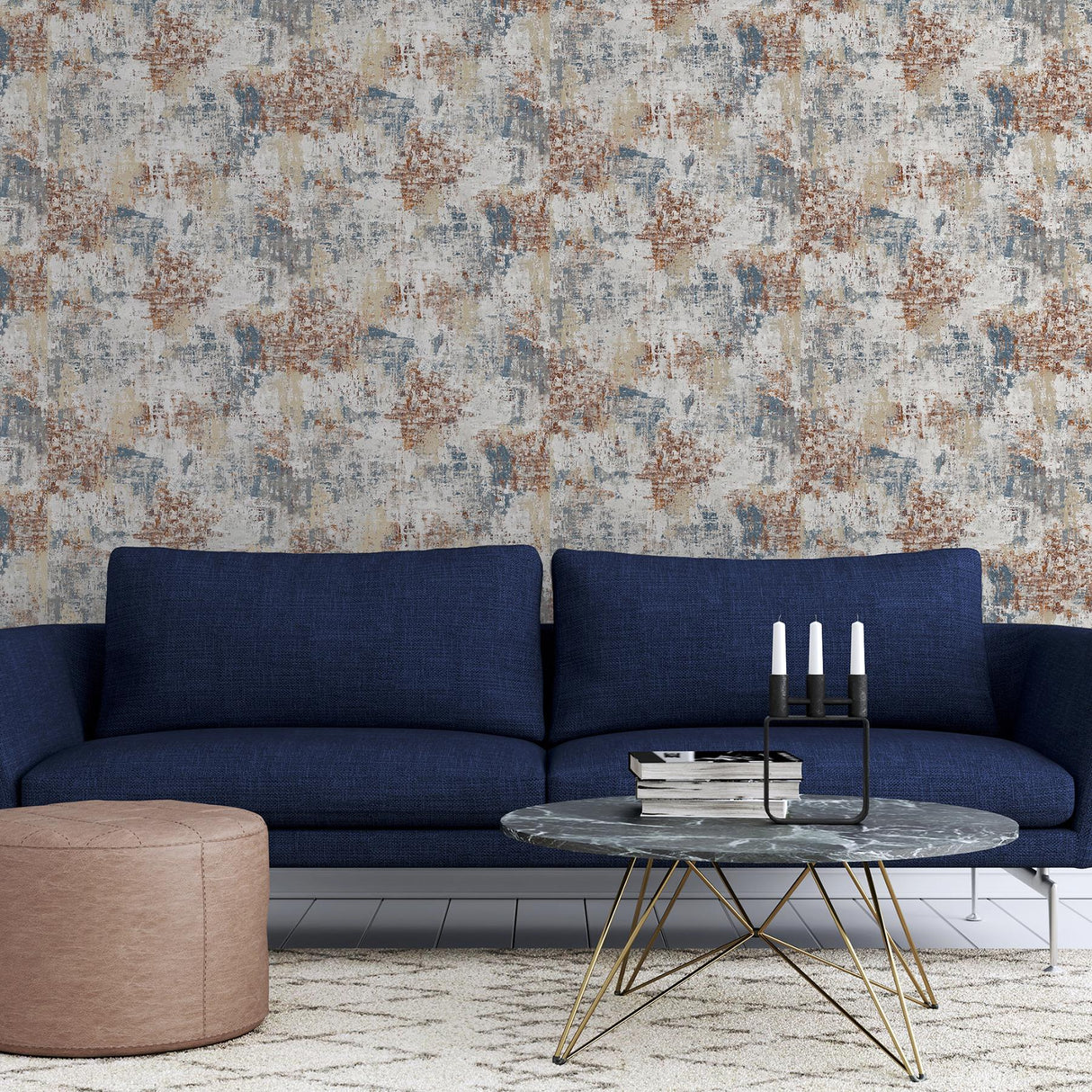 York Sergio Rust Abstract Texture Wallpaper
