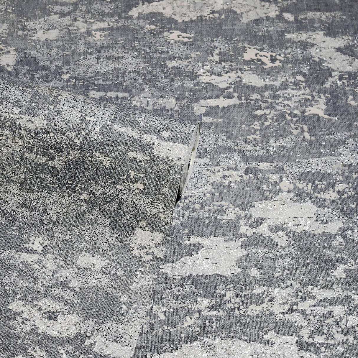 York Mercer Dark Grey Patina Wallpaper