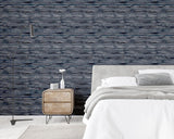 York Philomena Denim Striated Wallpaper