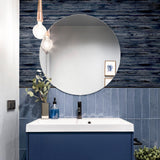 York Philomena Denim Striated Wallpaper