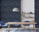 York Philomena Denim Striated Wallpaper