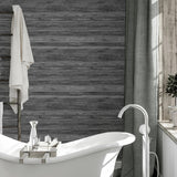 York Philomena Pewter Striated Wallpaper