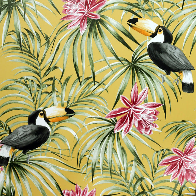 York Emmeline Yellow Toucan Wallpaper