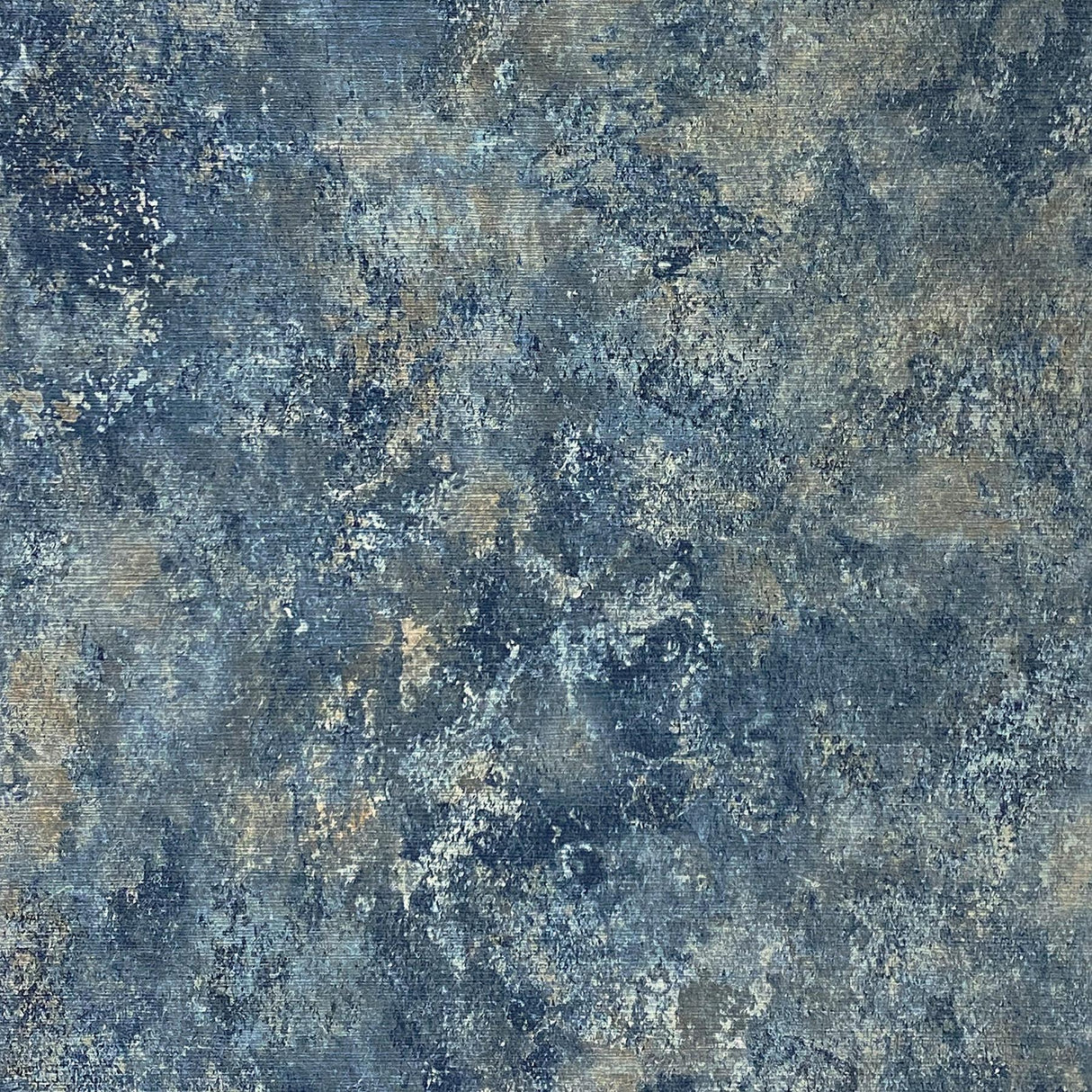 York Gideon Dark Blue Distressed Wallpaper