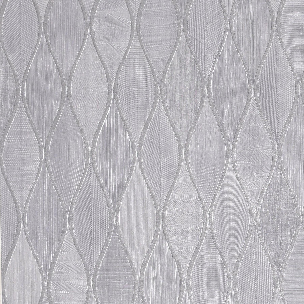 York Mattais Silver Ogee Wallpaper