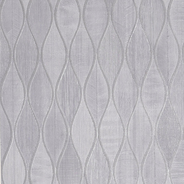 York Mattais Silver Ogee Wallpaper