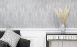 York Mattais Silver Ogee Wallpaper