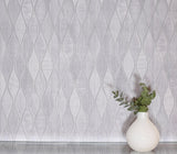 York Mattais Silver Ogee Wallpaper