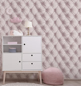 York Ella Blush Tufted Wallpaper
