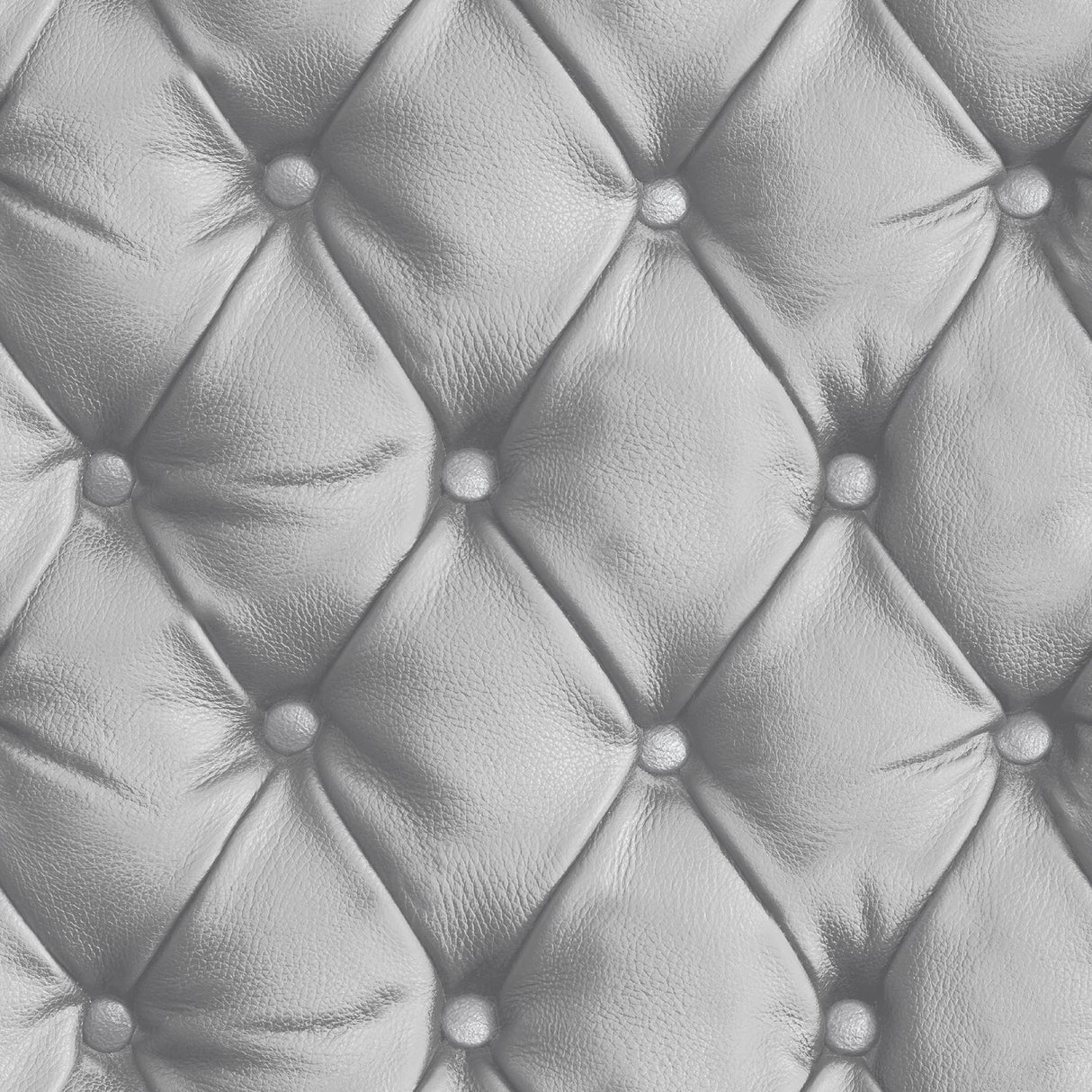York Ella Silver Tufted Wallpaper