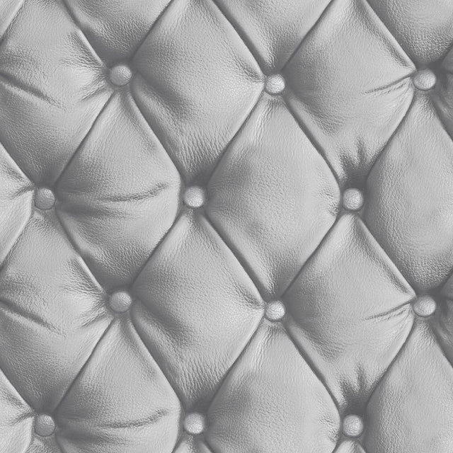 York Ella Silver Tufted Wallpaper