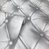 York Ella Silver Tufted Wallpaper
