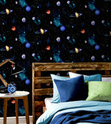 York Albert Black Cosmos Wallpaper