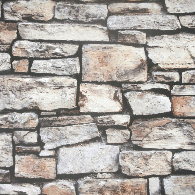 York Norman Neutral Stone Wallpaper