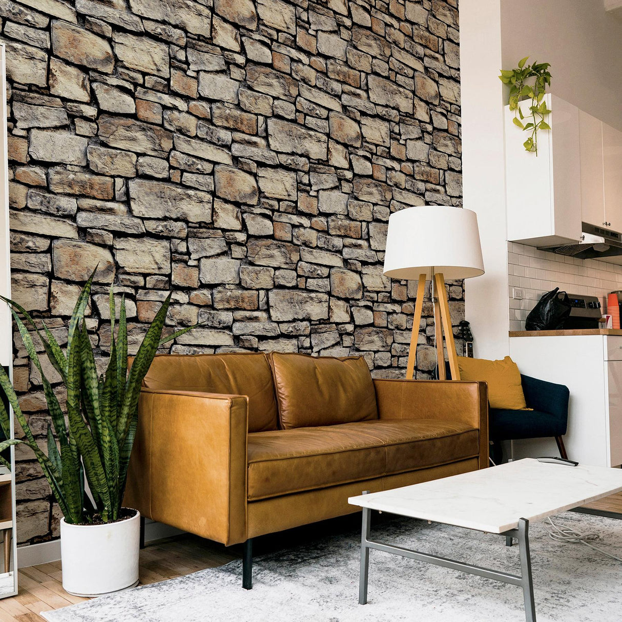 York Norman Neutral Stone Wallpaper