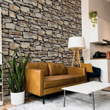 York Norman Neutral Stone Wallpaper
