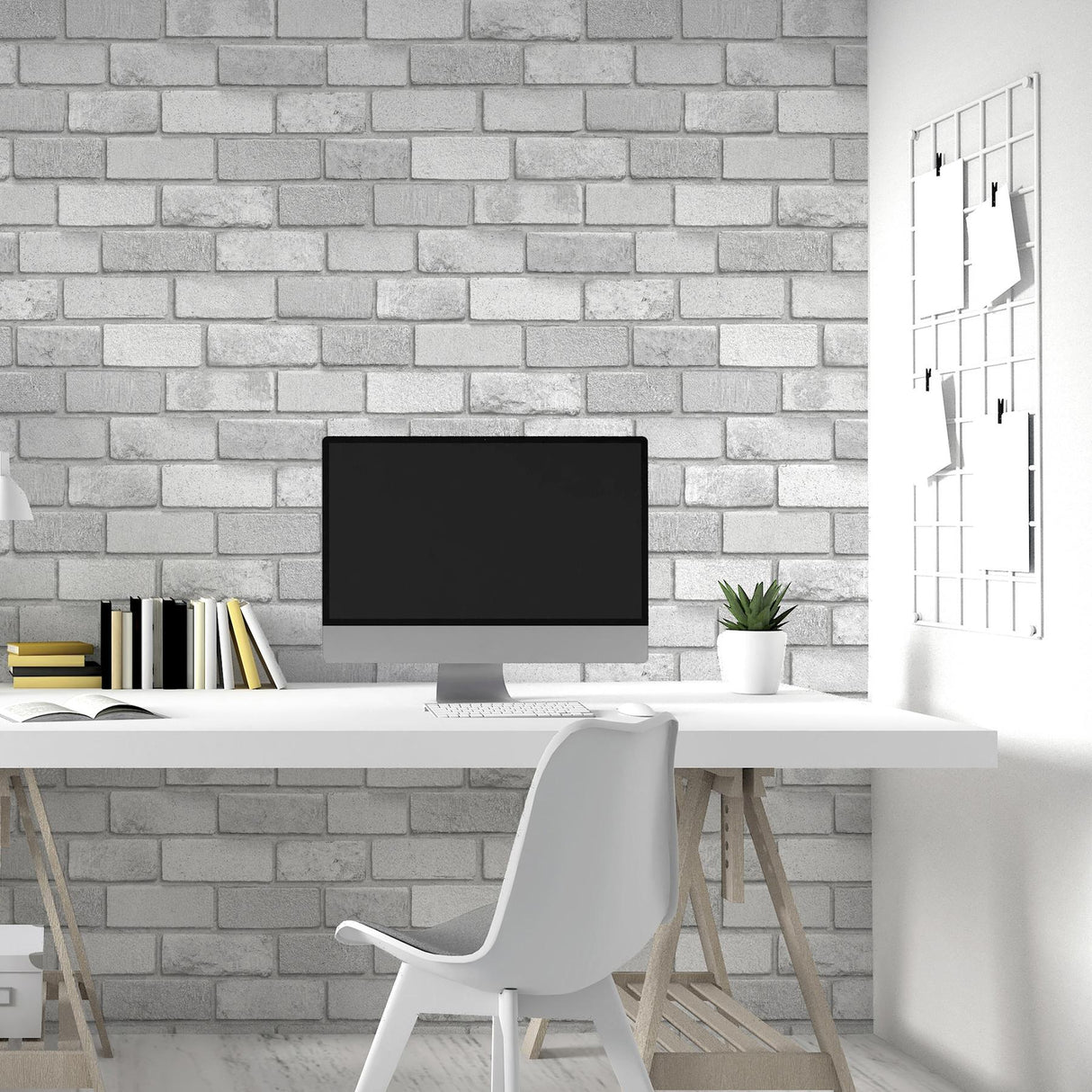 York Truman Dove Brick Wallpaper