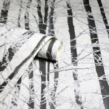 York Frosted Silver Winter Grove Wallpaper