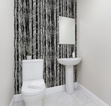York Frosted Silver Winter Grove Wallpaper