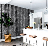 York Frosted Silver Winter Grove Wallpaper