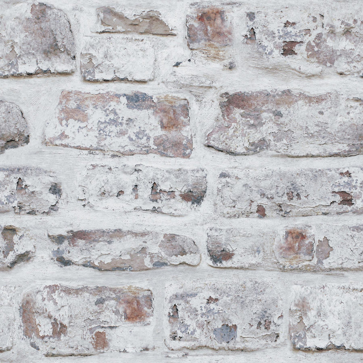 York Domenic White Whitewashed Brick Wallpaper