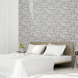 York Domenic White Whitewashed Brick Wallpaper