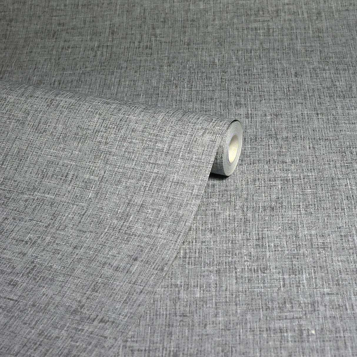 York Maisie Grey Linen Wallpaper