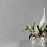 York Maisie Grey Linen Wallpaper
