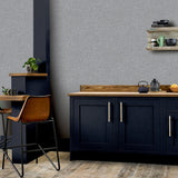 York Maisie Grey Linen Wallpaper