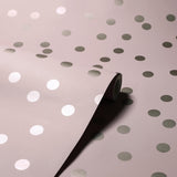 York Priscella Blush Polka Dot Wallpaper