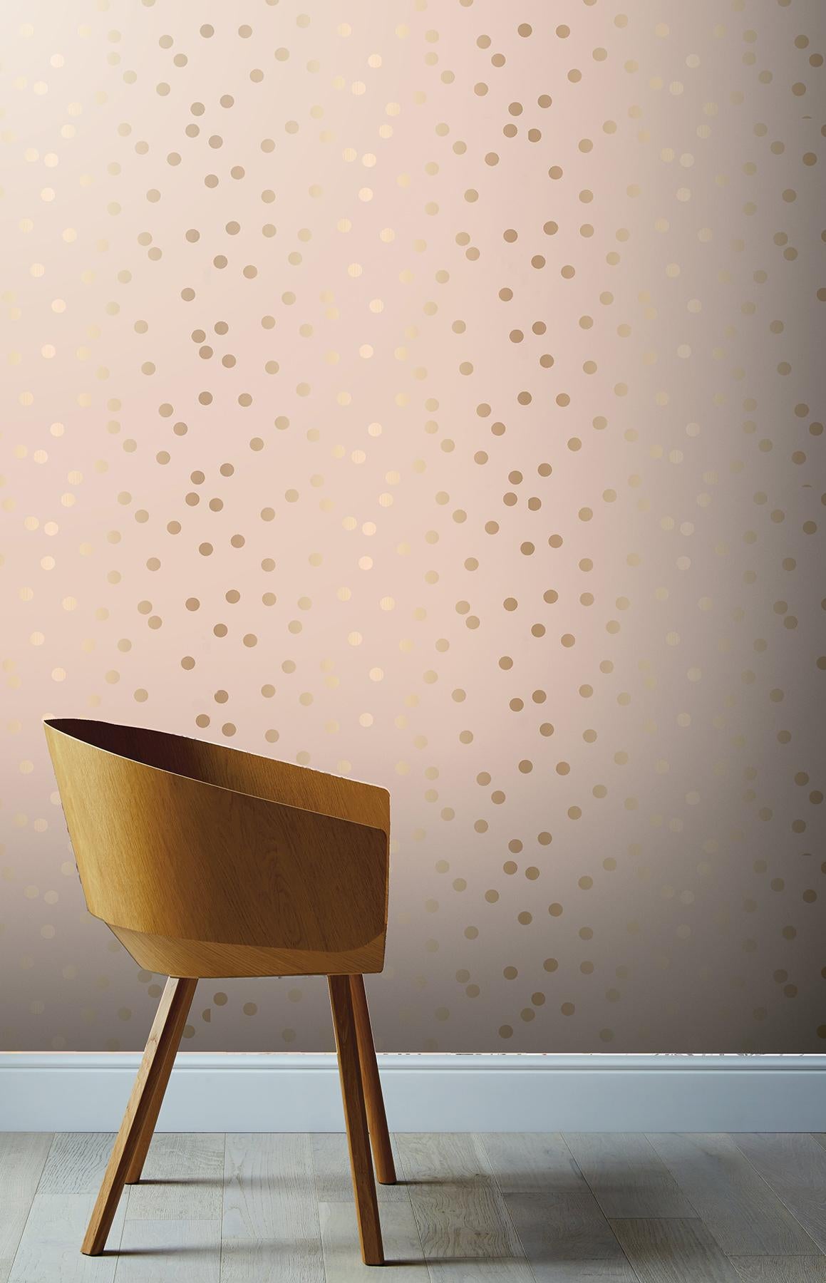 York Priscella Blush Polka Dot Wallpaper