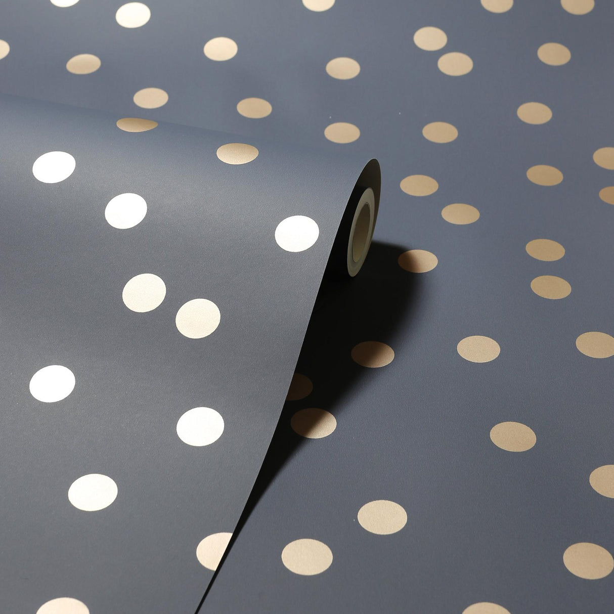 York Priscella Charcoal Polka Dot Wallpaper