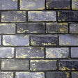 York Myron Charcoal Metallic Brick Wallpaper