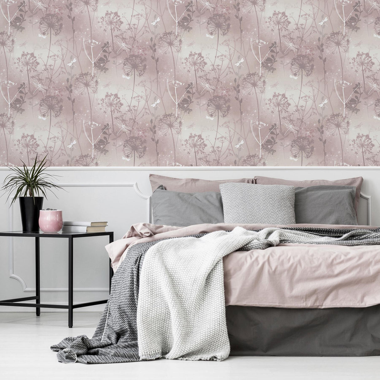 York Lena Pink Floral Wallpaper