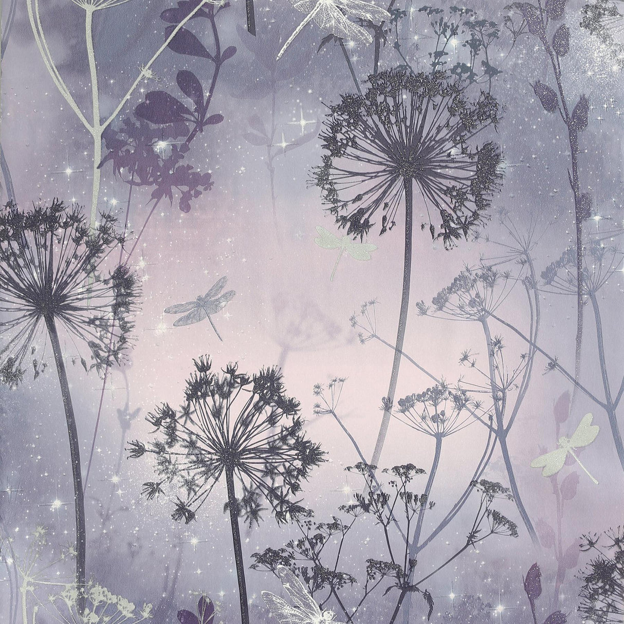 York Lena Purple Floral Wallpaper