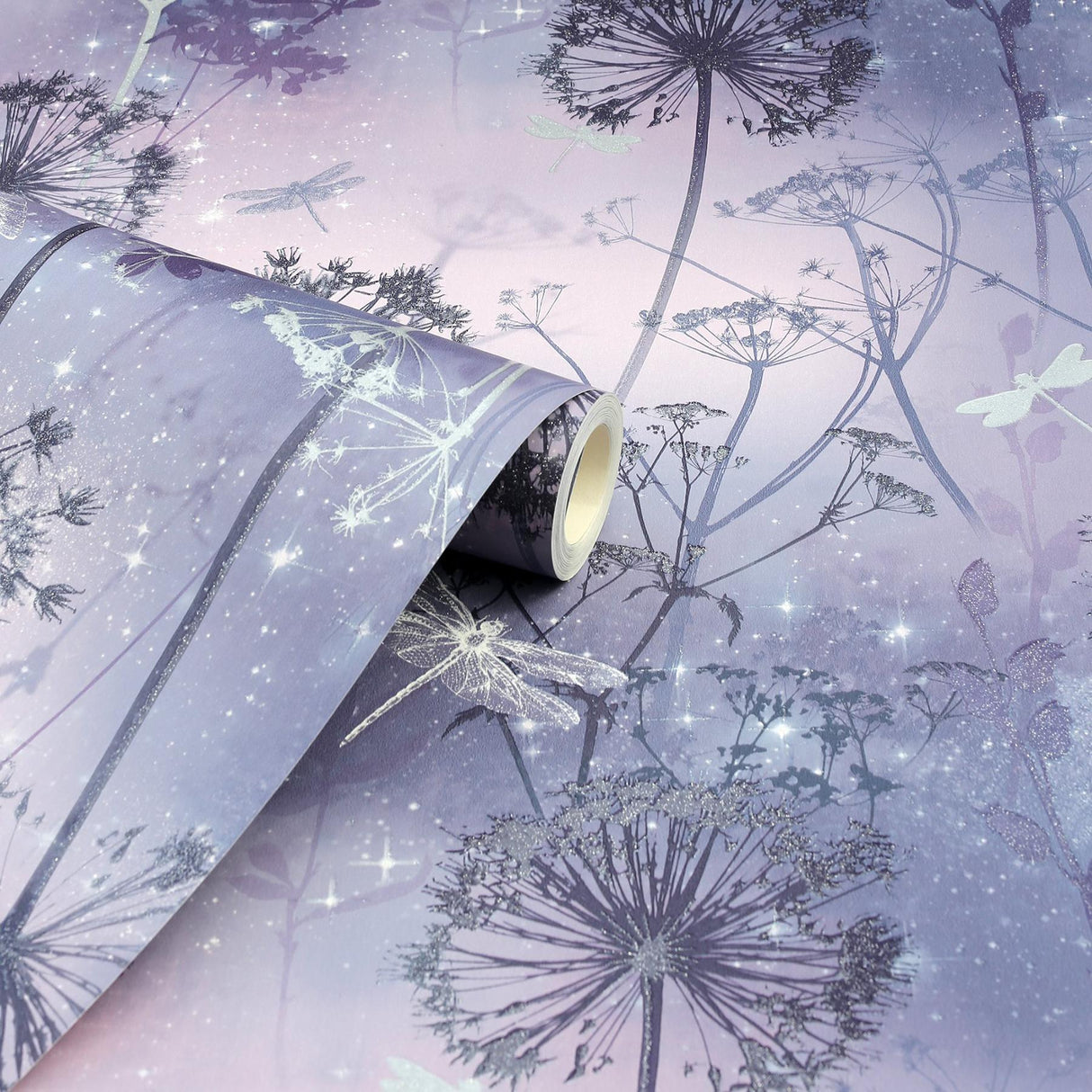 York Lena Purple Floral Wallpaper