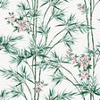 York Ayumi White Glitter Bamboo Wallpaper