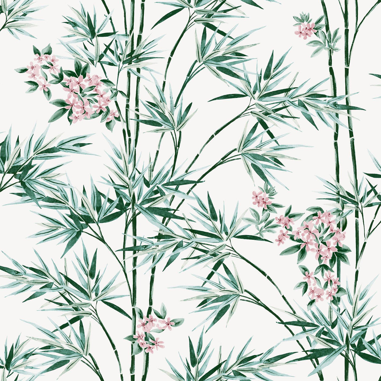 York Ayumi White Glitter Bamboo Wallpaper