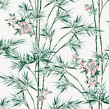 York Ayumi White Glitter Bamboo Wallpaper