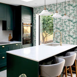 York Ayumi White Glitter Bamboo Wallpaper