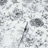 York Della Black Floral Trail Wallpaper
